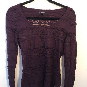 Express long sleeve lace top